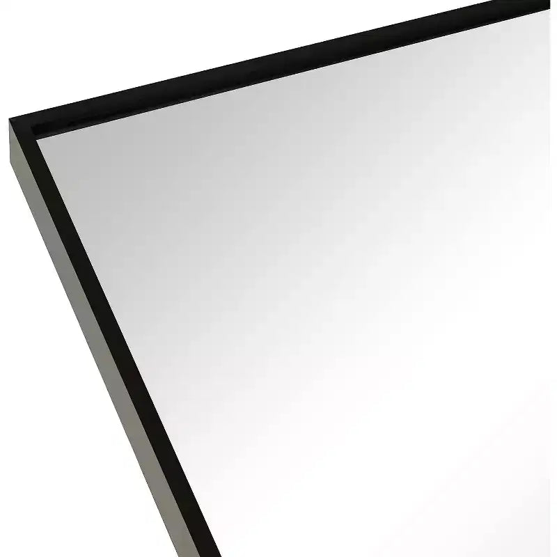 Specchio da parete ad arco in metallo nero, singolo, 50x75 cm