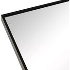 Specchio da parete ad arco in metallo nero, singolo, 50x75 cm