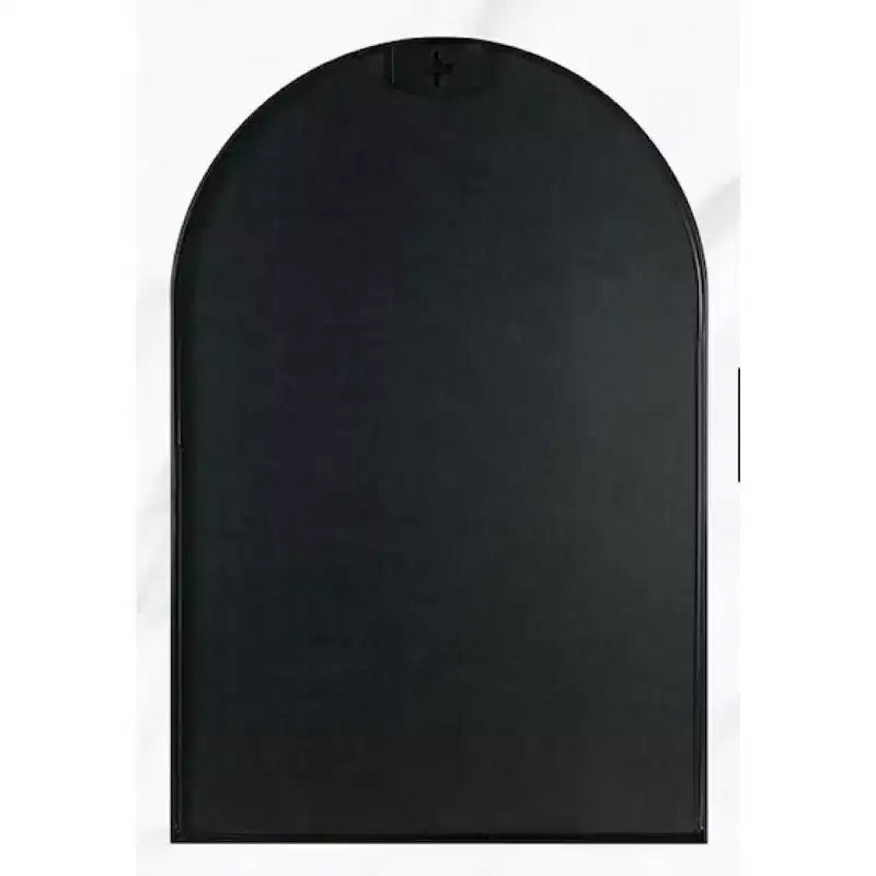 Specchio da parete ad arco in metallo nero, singolo, 50x75 cm