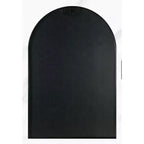 Specchio da parete ad arco in metallo nero, singolo, 50x75 cm