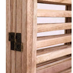 Divisorio a 4 pannelli pieghevole, colore legno naturale, monofacciale, uso individuale