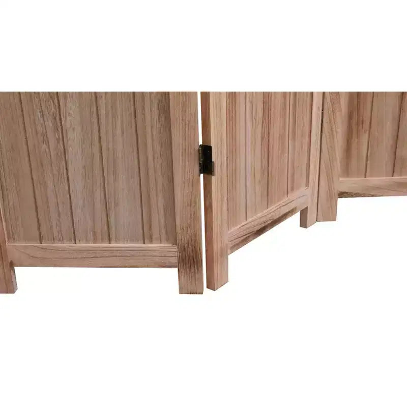 Divisorio a 4 pannelli pieghevole, colore legno naturale, monofacciale, uso individuale