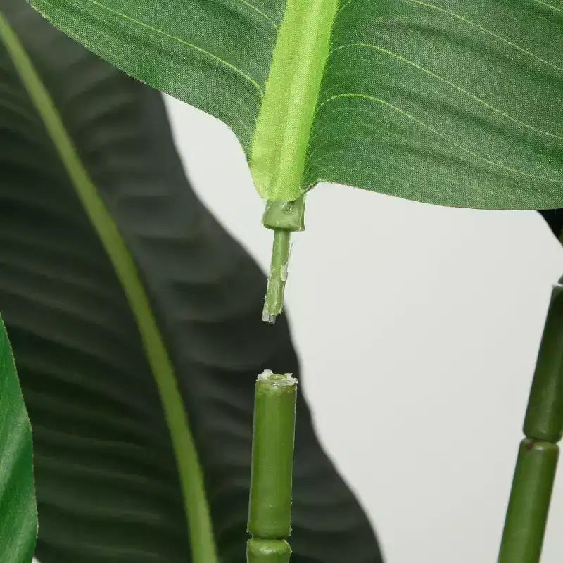 Pianta Uccello del Paradiso Artificiale Verde, Singola, 120 cm Finto Albero Tropicale con Vaso