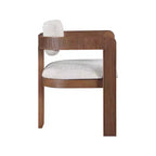Sedia da pranzo imbottita in lino beige, set da 2