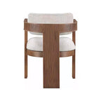 Sedia da pranzo imbottita in lino beige, set da 2