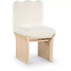 Meridina Furniture,Shaw Cream Chenille Fabric Upholstered Dining Chair