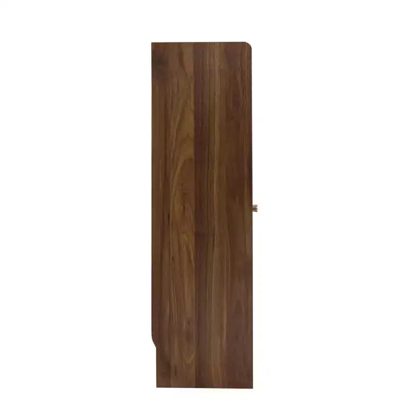 Madia in Legno Bianca da 120 cm con 2 Ante Scorrevoli in Vetro e 3 Cassetti