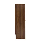 Madia in Legno Bianca da 120 cm con 2 Ante Scorrevoli in Vetro e 3 Cassetti