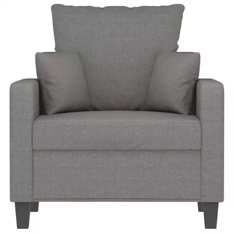 Poltrona in Tessuto Grigio Scuro, Imbottita, 1 Posto