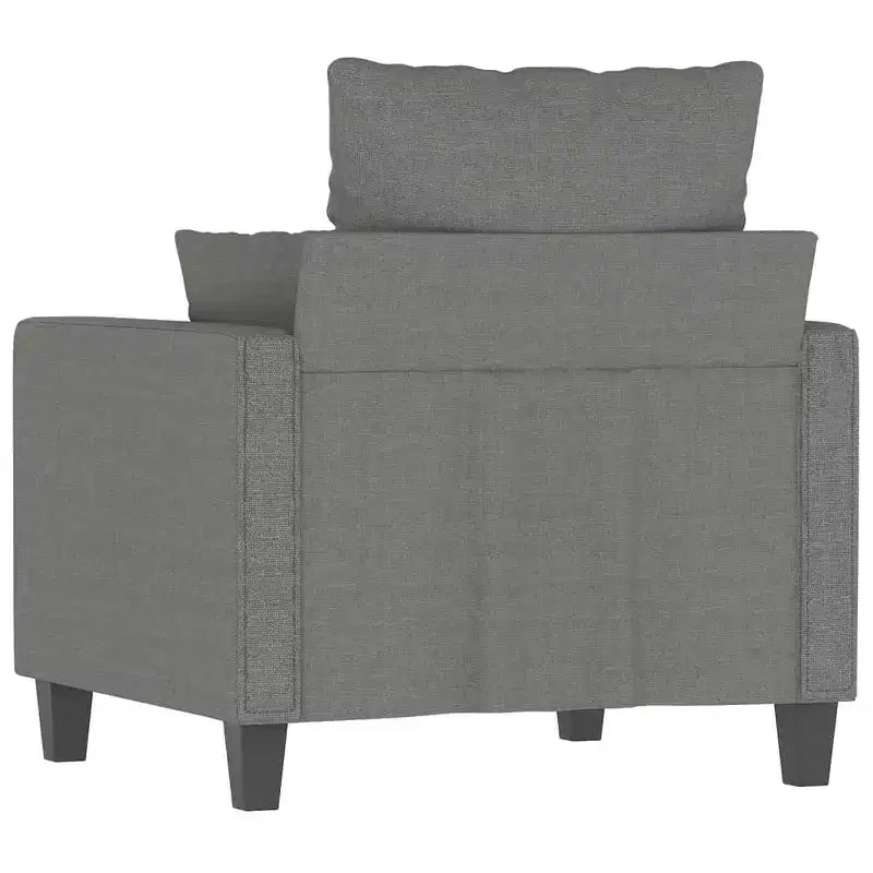 Poltrona in Tessuto Grigio Scuro, Imbottita, 1 Posto