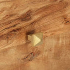 Mobile TV in legno massello di acacia marrone miele con cassetti, adatto per TV fino a 36"