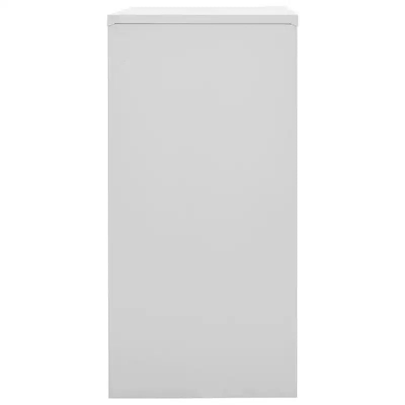 Armadietto in Acciaio Grigio Chiaro e Verde, a 6 Ante, Set di 2