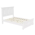 Letto a pannelli tradizionale in legno di pino Marrone/Bianco, Queen/King, per 2 persone