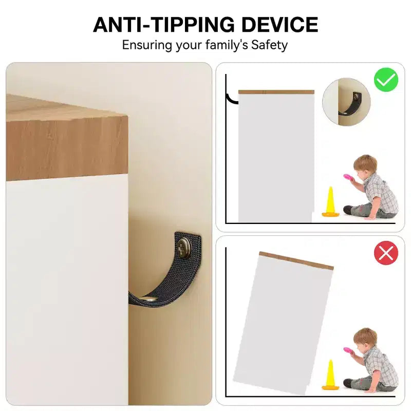 Armadio a 2 ante grigio/bianco con 4 cassetti e asta appendiabiti, singolo