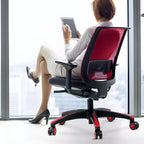 Ricambio base per sedia da ufficio monoposto 5 stelle nera e rossa