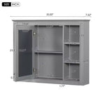 Pensile specchiera a muro con vani a giorno, per uno, in stile moderno - Nero/Blu/Grigio/Verde/Bianco