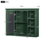 Pensile specchiera a muro con vani a giorno, per uno, in stile moderno - Nero/Blu/Grigio/Verde/Bianco
