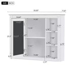 Pensile specchiera a muro con vani a giorno, per uno, in stile moderno - Nero/Blu/Grigio/Verde/Bianco