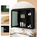 Pensile specchiera a muro con vani a giorno, per uno, in stile moderno - Nero/Blu/Grigio/Verde/Bianco