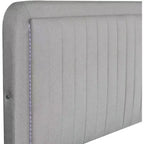 Letto Queen Size Imbottito Beige, Testiera Regolabile Capitonnè, 2 Cassetti Contenitori, 1 Persona
