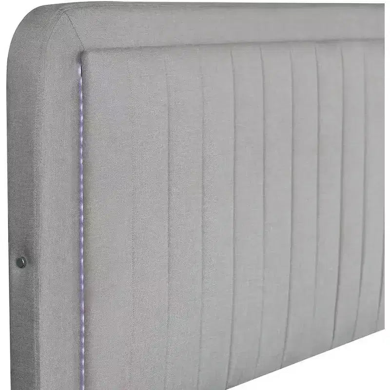 Letto Queen Size Imbottito Beige, Testiera Regolabile Capitonnè, 2 Cassetti Contenitori, 1 Persona