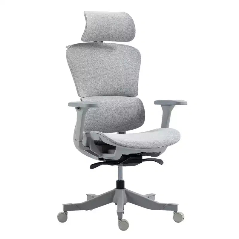 HomeRoots Set of Two Gray Adjustable Height Swivel Rolling Office Chair