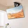 Supporto TV motorizzato nero a scomparsa per soffitto, regolabile elettricamente, per TV da 32 a 70 pollici, 1 schermo