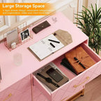 Cassettiera a 8 cassetti e porta TV Nera/Rosa/Bianca – Utente Singolo