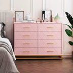 Cassettiera a 8 cassetti e porta TV Nera/Rosa/Bianca – Utente Singolo