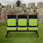 Carrello porta sedie pieghevoli in metallo nero, capacità fino a 42 sedie, utilizzo da 1 persona