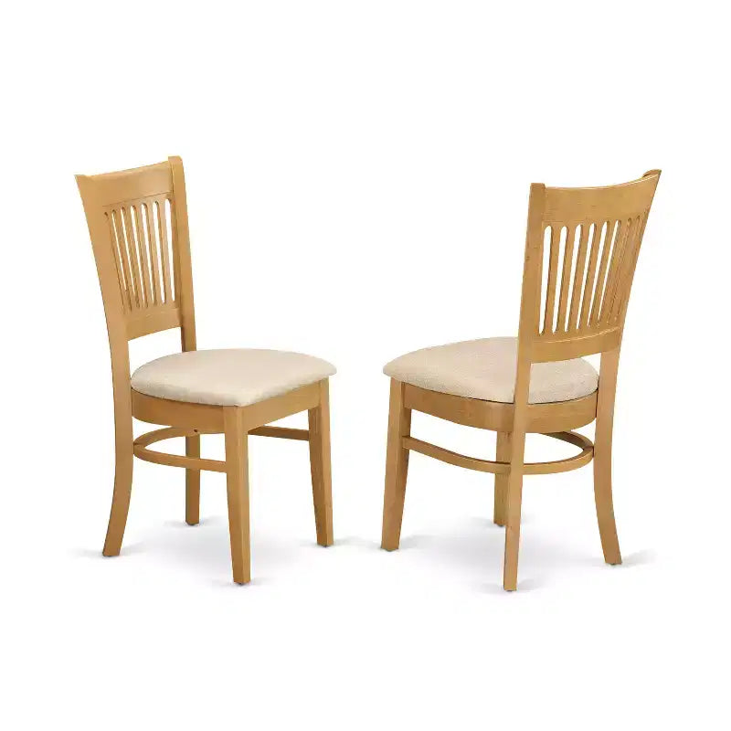 Set tavolo da pranzo allungabile ovale in rovere, legno e lino, 4 posti, 5 pezzi