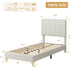 Letto a piattaforma imbottito a onda grigio/rosa/bianco per bambini, singolo/una piazza e mezza, 1 persona