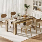 Dining Table for 4-6, 63 Wood Farmhouse Rectangular Dining Room & Kitchen Table for 4 for Apartment, Home