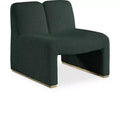 Meridian Furniture,Alta Green Boucle Fabric Accent Chair
