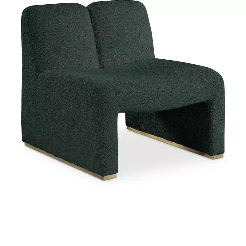 Meridian Furniture,Alta Green Boucle Fabric Accent Chair