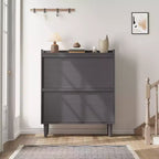 Bianco antico / Nero / Grigio / Legno naturale | Scarpiera a ribalta | Contiene fino a 24 paia | Per nuclei familiari di 1–2 persone