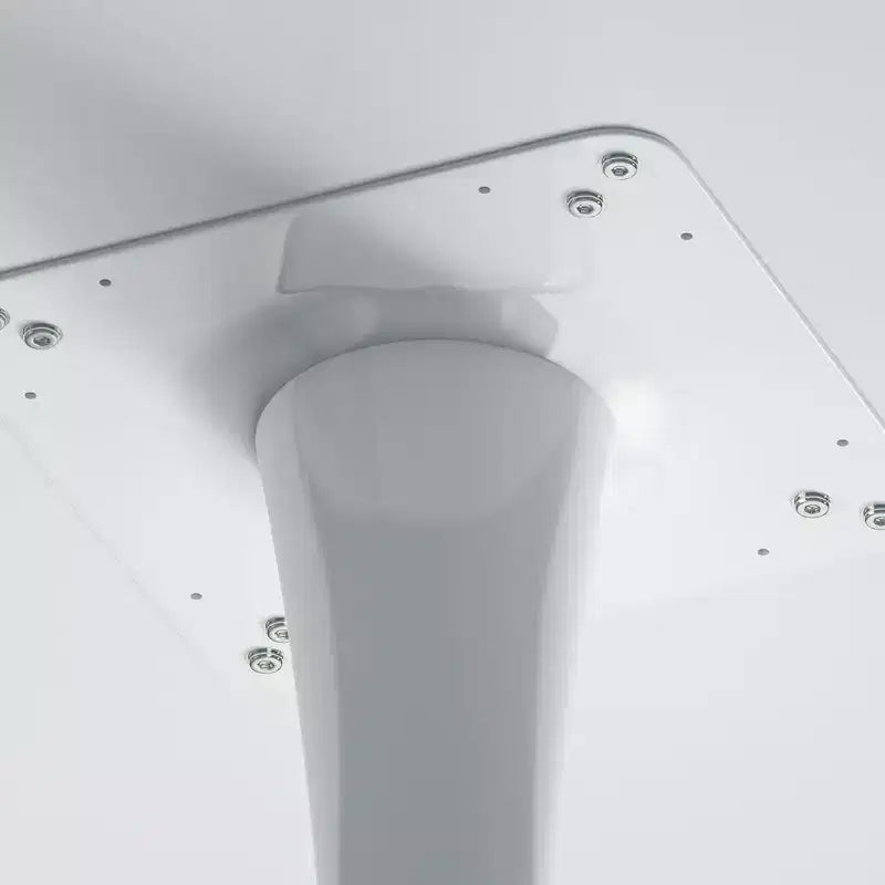 Tavolino ottagonale in marmo nero / bianco / marmo bianco, stile piedistallo di metà secolo, singolo, 80 cm