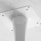 Tavolino ottagonale in marmo nero / bianco / marmo bianco, stile piedistallo di metà secolo, singolo, 80 cm
