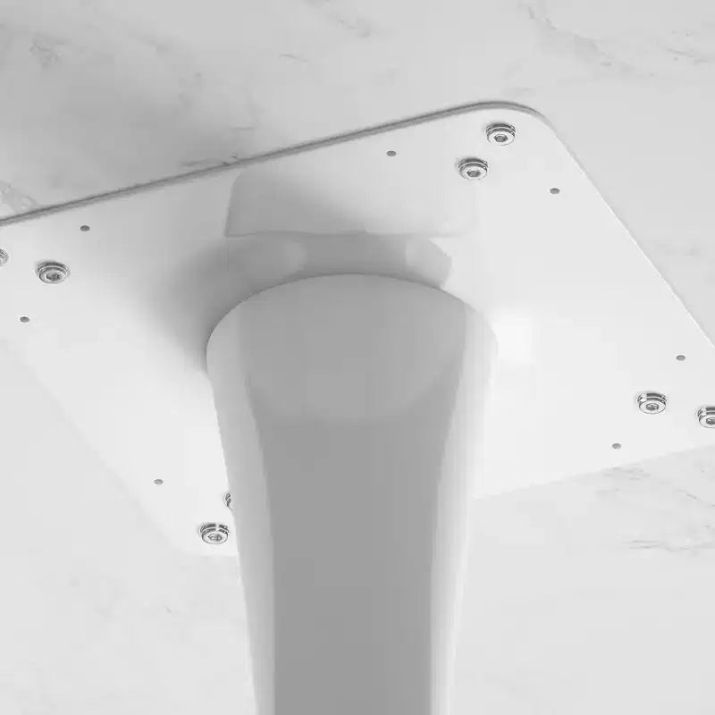 Tavolino ottagonale in marmo nero / bianco / marmo bianco, stile piedistallo di metà secolo, singolo, 80 cm