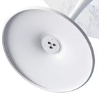 Tavolino ottagonale in marmo nero / bianco / marmo bianco, stile piedistallo di metà secolo, singolo, 80 cm
