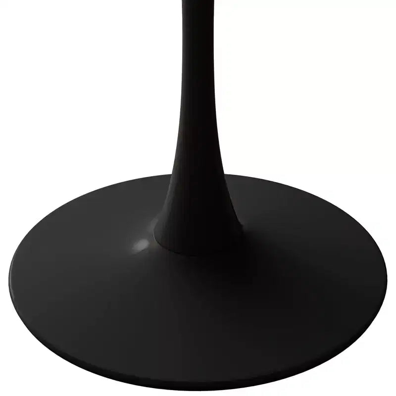 Tavolino ottagonale in marmo nero / bianco / marmo bianco, stile piedistallo di metà secolo, singolo, 80 cm