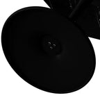 Tavolino ottagonale in marmo nero / bianco / marmo bianco, stile piedistallo di metà secolo, singolo, 80 cm