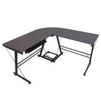 L-Shaped Durable Stalinite Splicing Computer Desk 402C Black