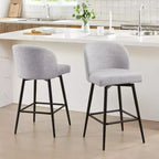 Sgabello da bancone girevole, tessuto/similpelle, set da 2, 1 posto ciascuno
