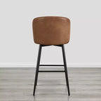 Sgabello da bancone girevole, tessuto/similpelle, set da 2, 1 posto ciascuno