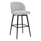 Sgabello da bancone girevole, tessuto/similpelle, set da 2, 1 posto ciascuno