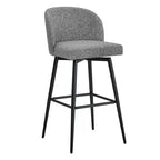 Sgabello da bancone girevole, tessuto/similpelle, set da 2, 1 posto ciascuno