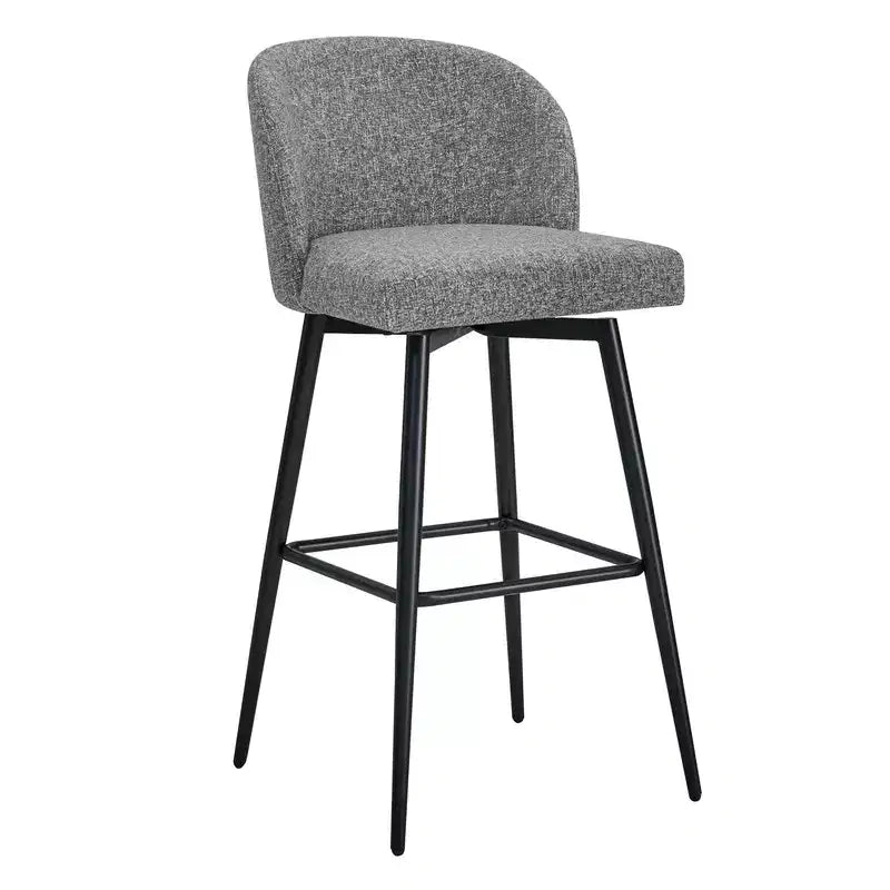 Sgabello da bancone girevole, tessuto/similpelle, set da 2, 1 posto ciascuno