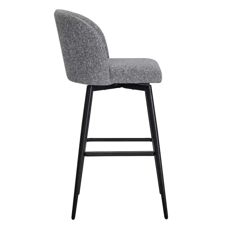 Sgabello da bancone girevole, tessuto/similpelle, set da 2, 1 posto ciascuno