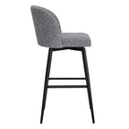 Sgabello da bancone girevole, tessuto/similpelle, set da 2, 1 posto ciascuno